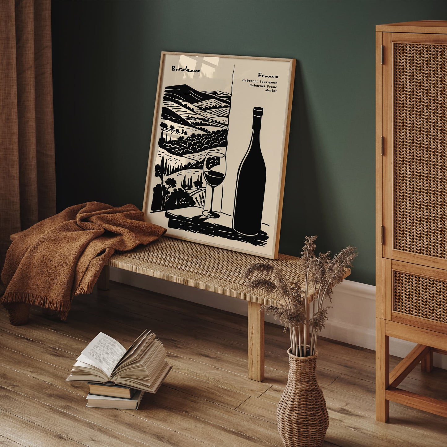 Bordeux France Wine Collection Vintage Art Print