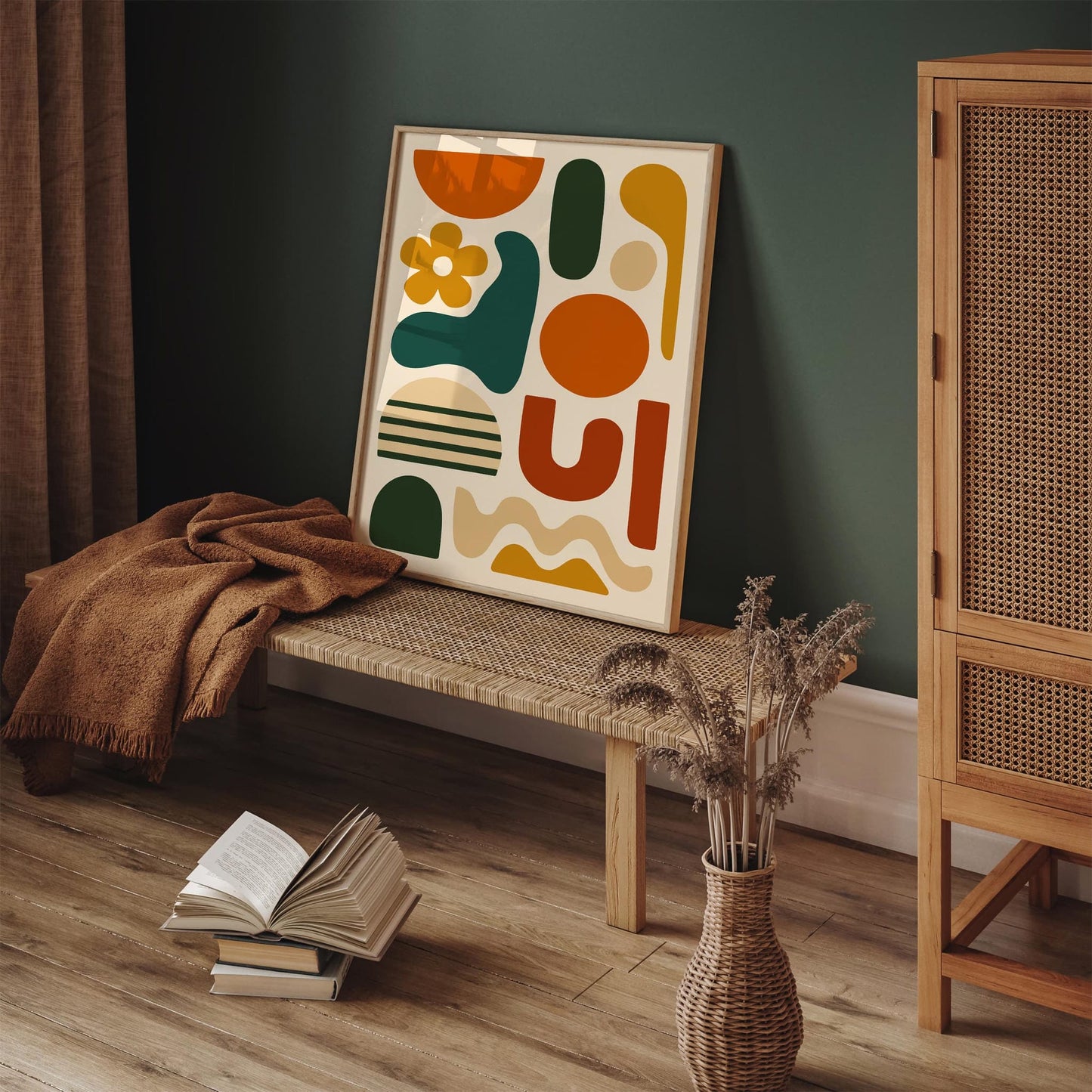 Abstract Mid Century Modern Wall Art Print