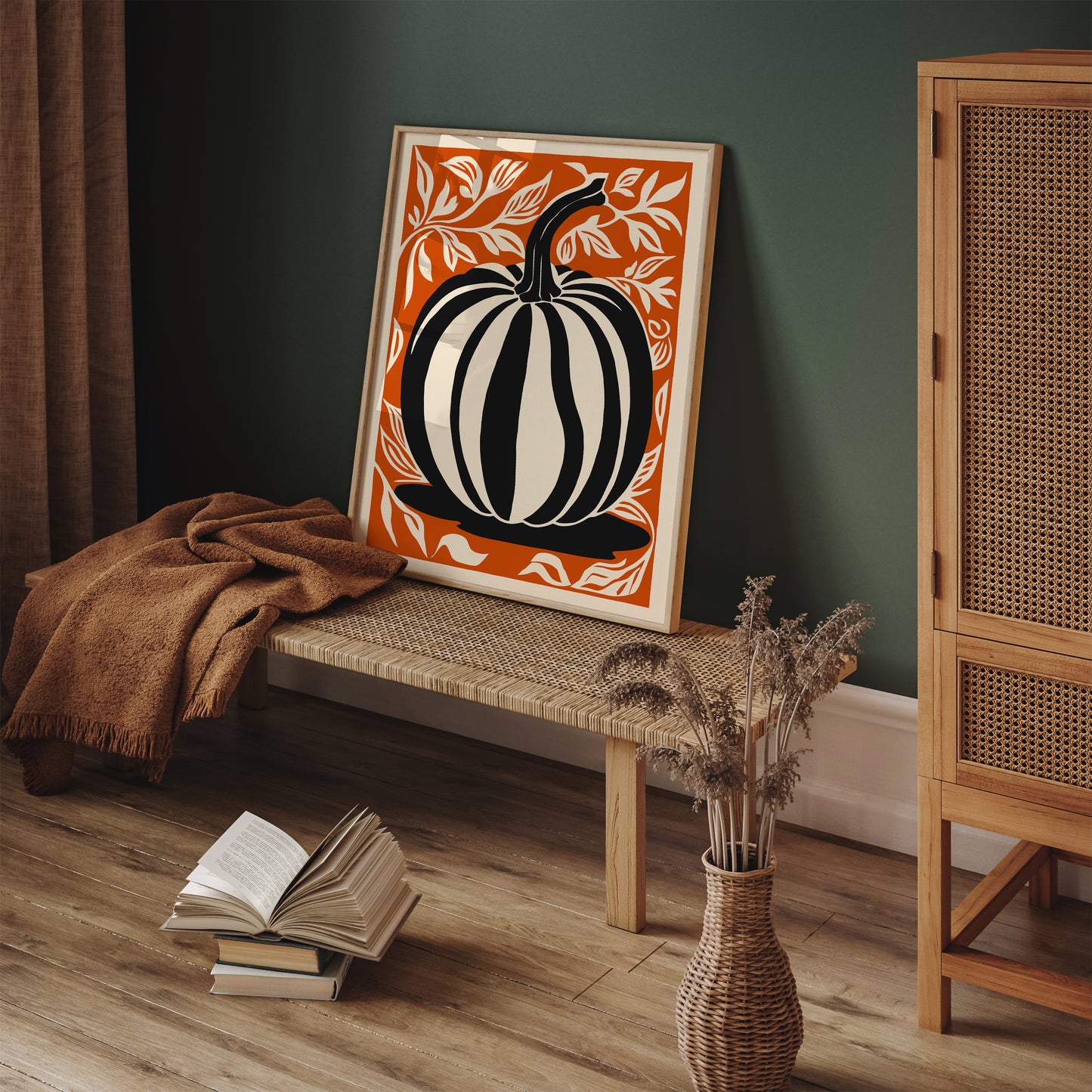 Pumpkin Art Print for Kitchen Decor