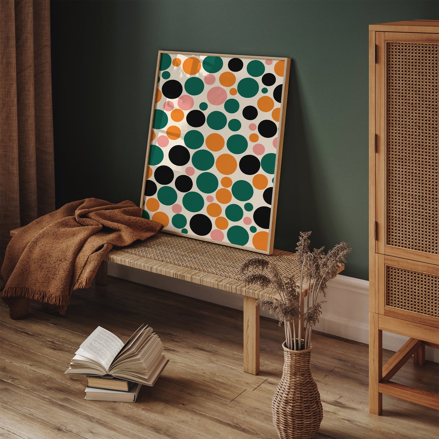 Mid-Century Modern Green Art Print