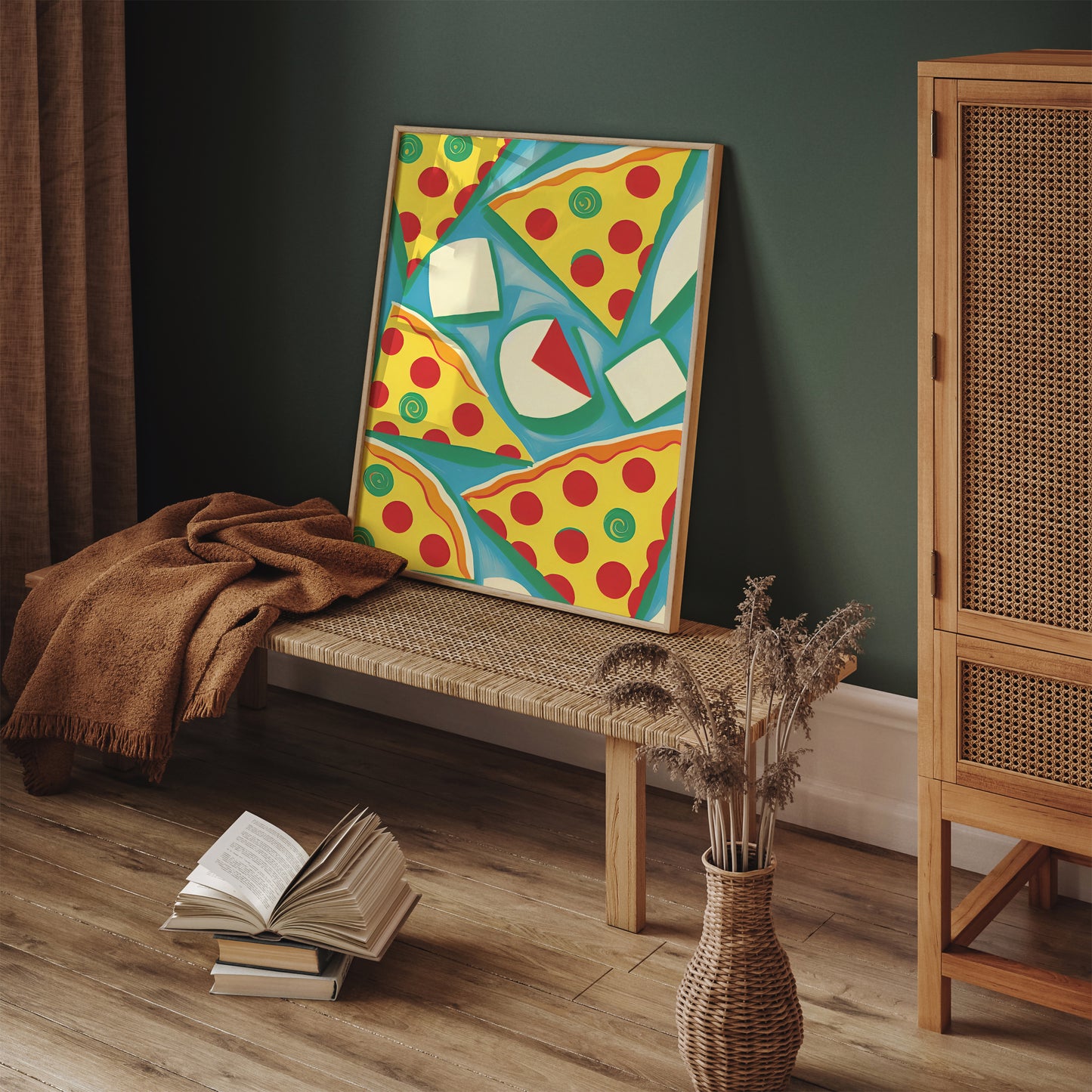 Pizza Shapes Painting Reproduction Print