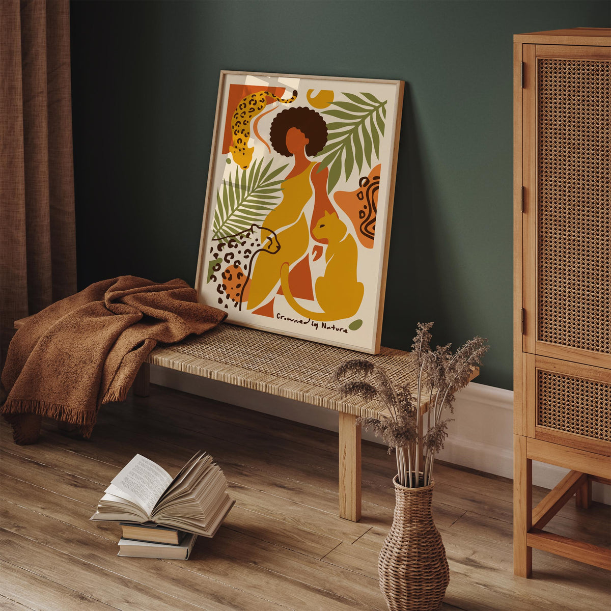 Afrohemian Nature Woman Art Poster