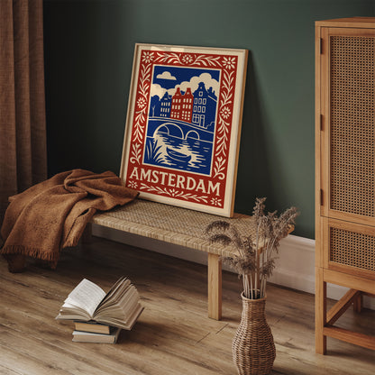 Amsterdam City Poster - Travel Art Print