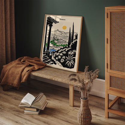 Greece Landscape Travel Poster