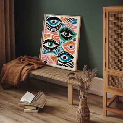 Pop Art Eyes Wall Art Print 2024