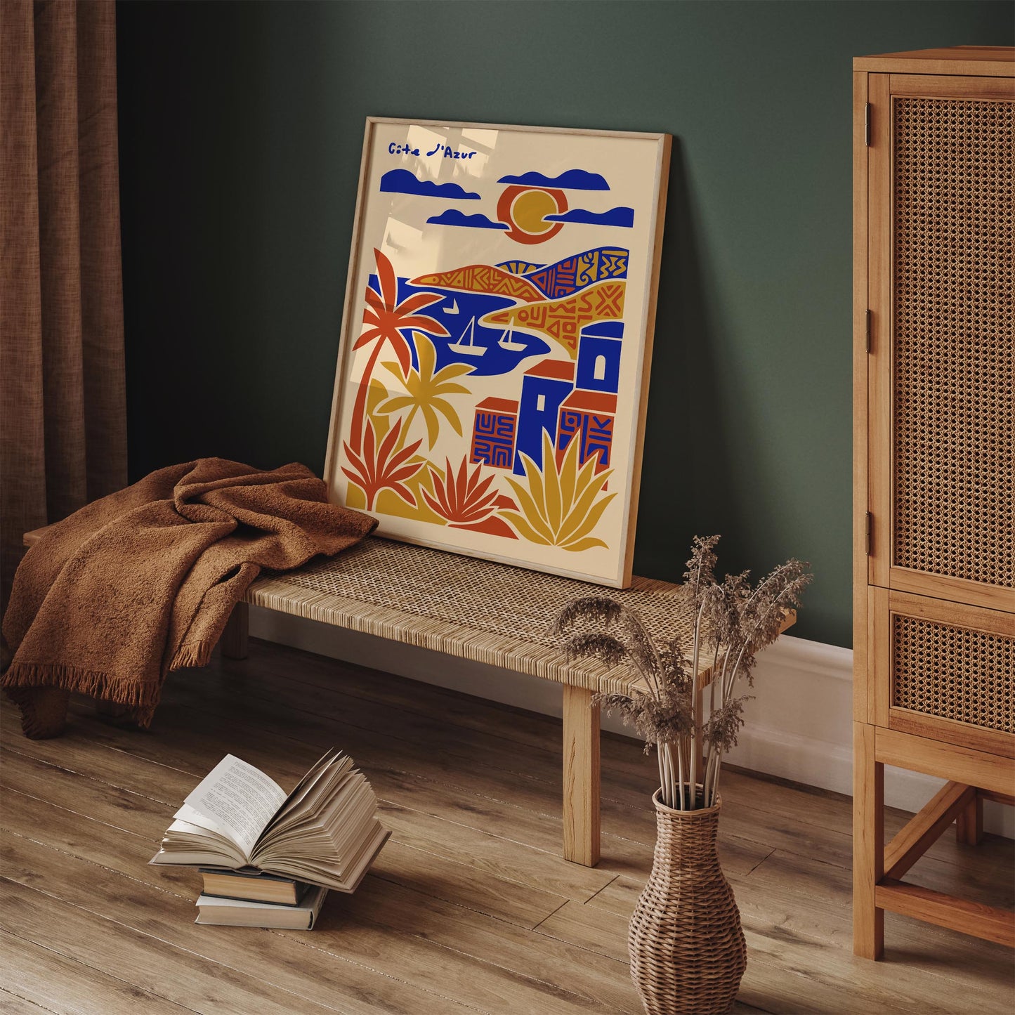 Côte d’Azur French Riviera Poster – Travel Wall Art Print