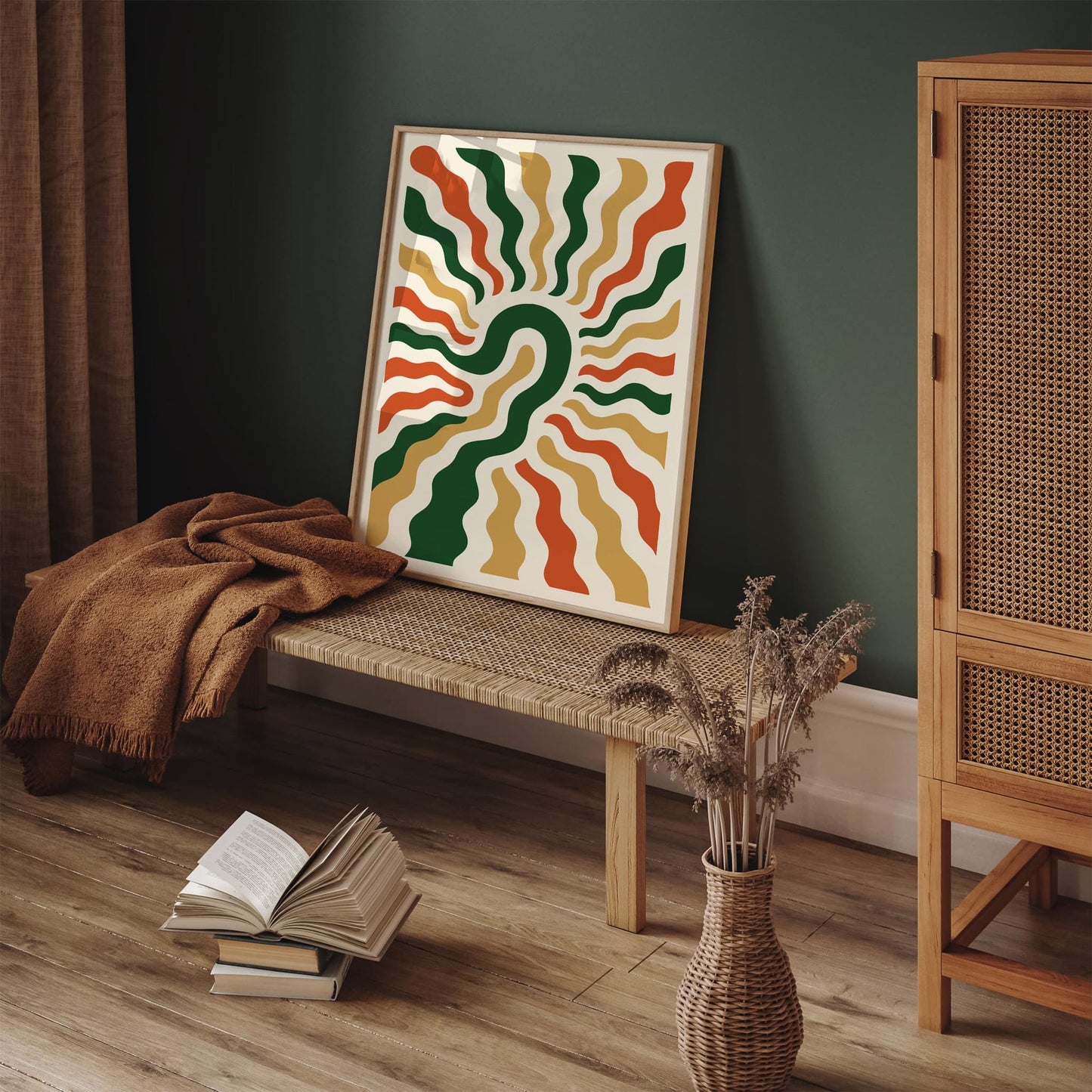 Abstract Liquid Lines Art Print