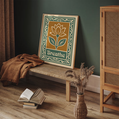 Breathe Art Print - Floral Wall Art