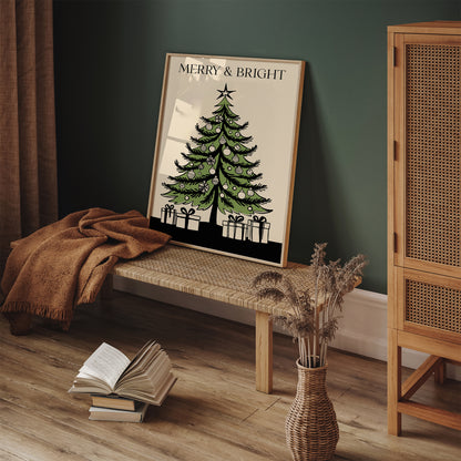 Minimalist Christas Tree Art Print 2024