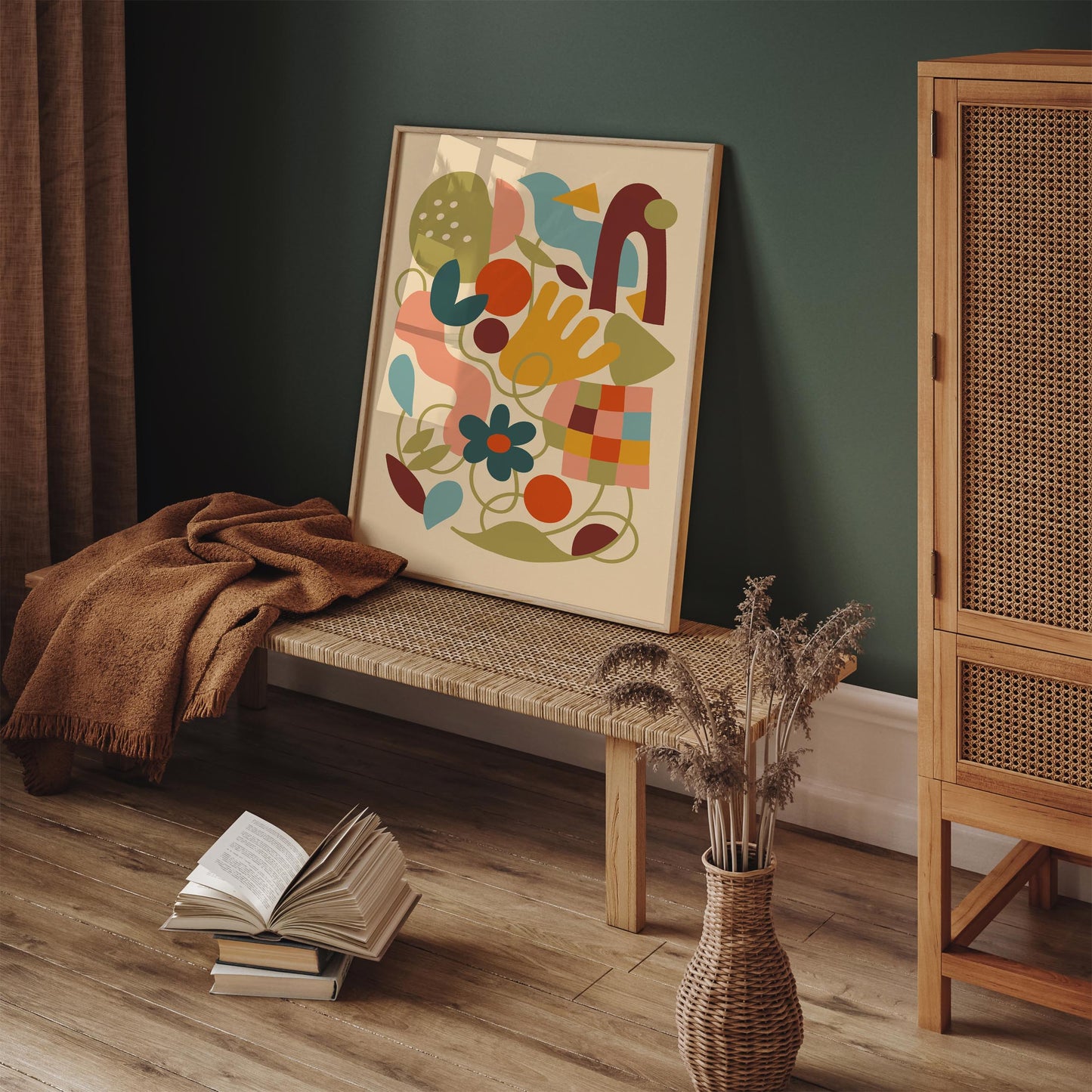 Colorful Abstract Shapes Wall Art Poster
