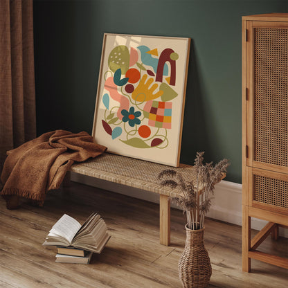 Colorful Abstract Shapes Wall Art Poster