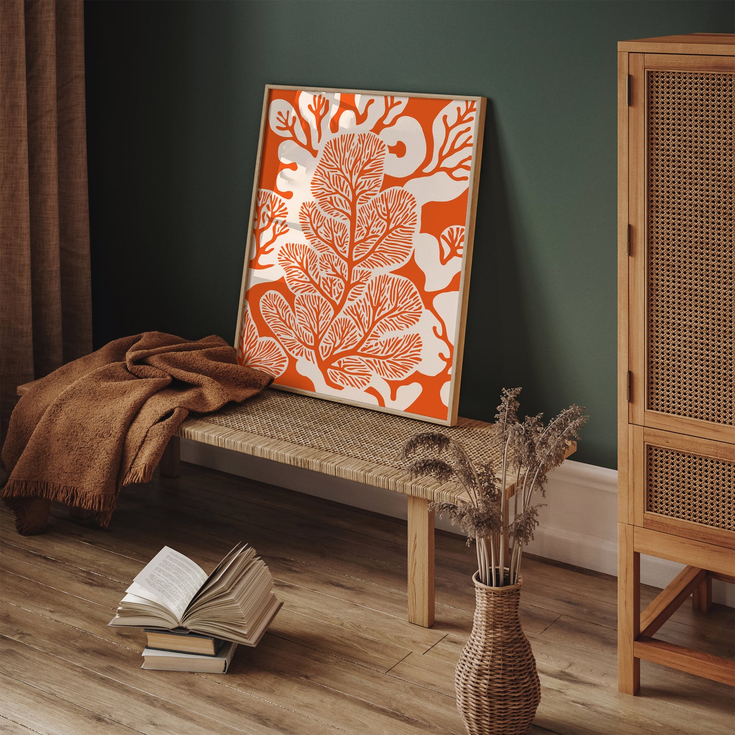 Orange Coral Reefs Wall Art