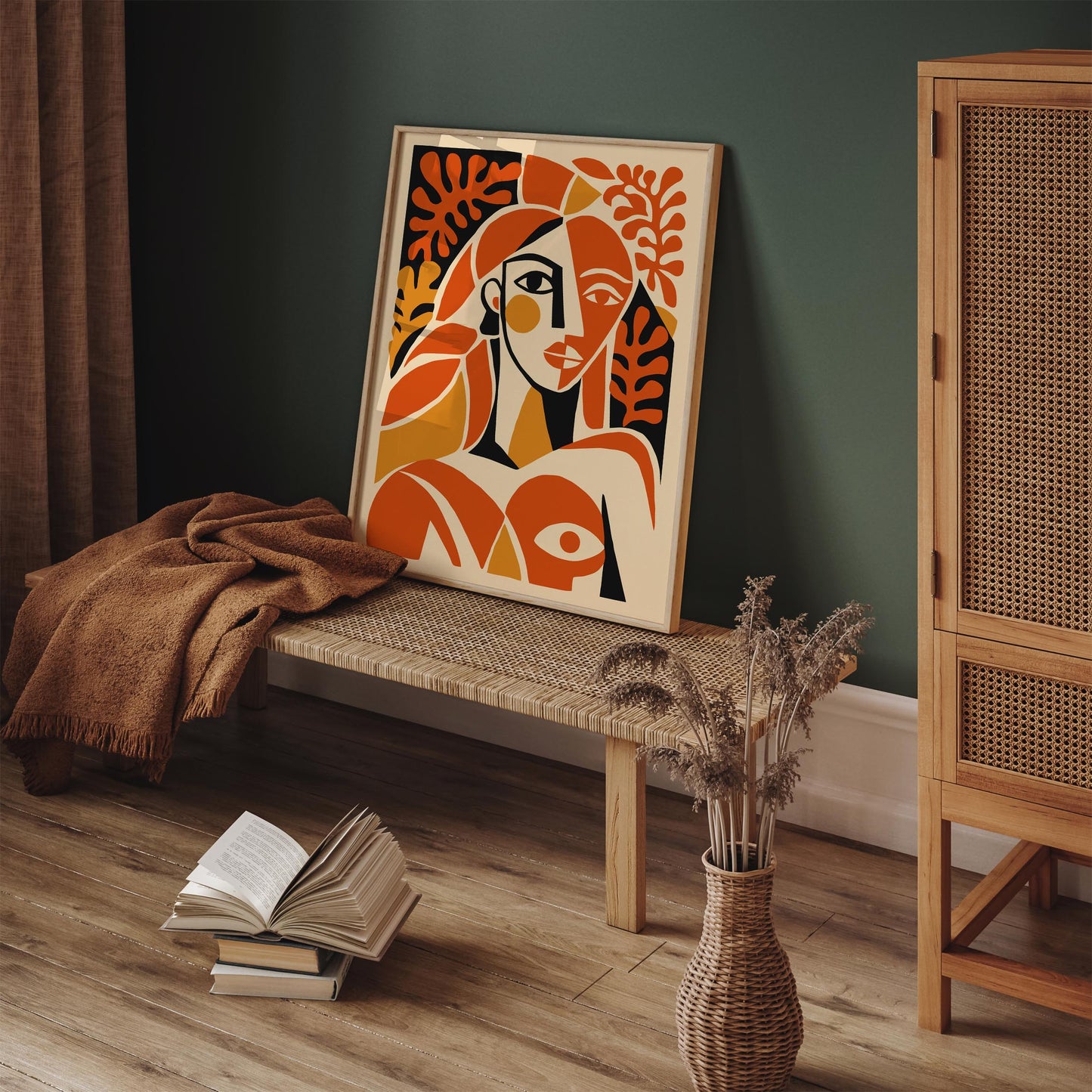 Abstract Woman Portrait Poster – Modern Art Wall Print