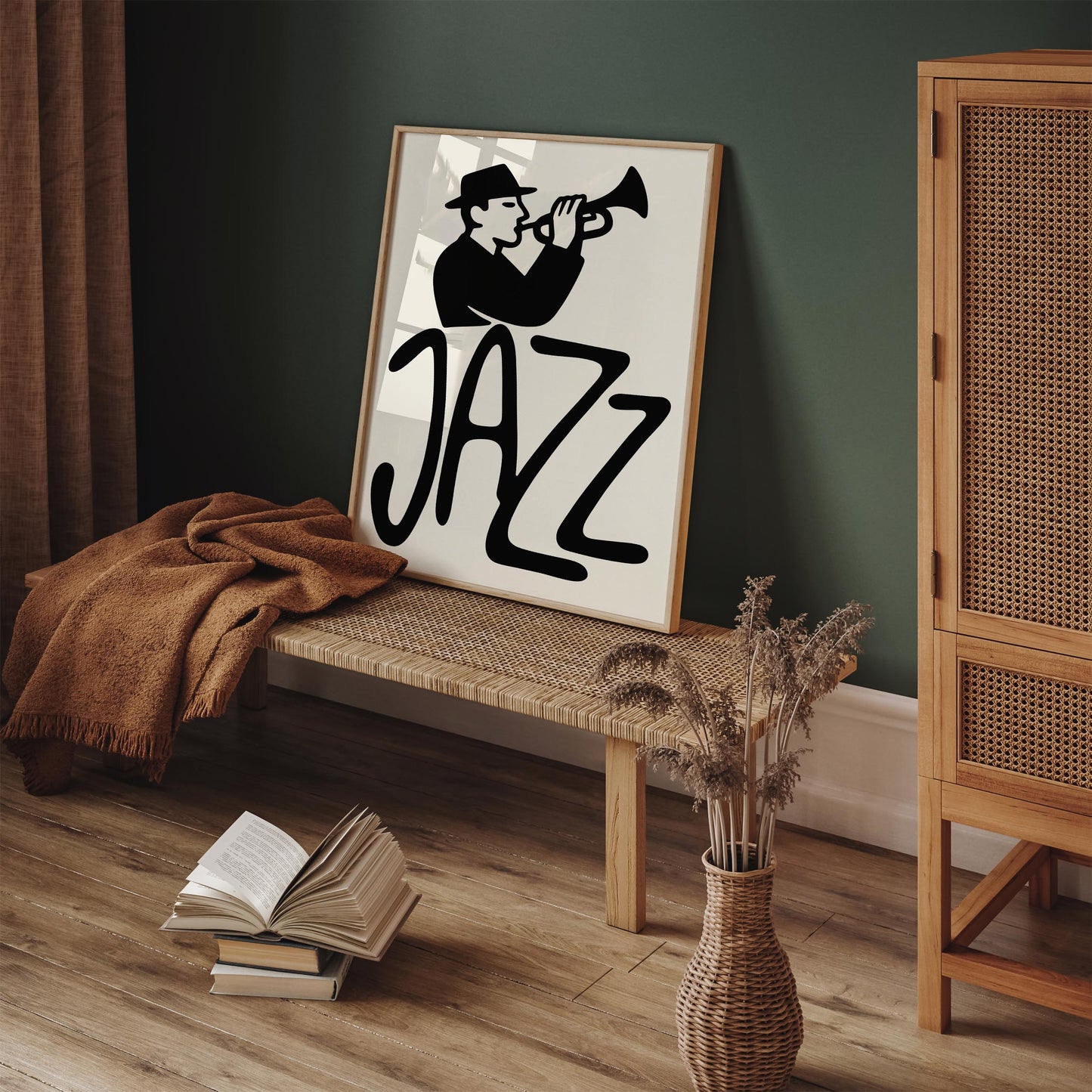 Jazz Music Poster - Retro Jazz Musician Art Print