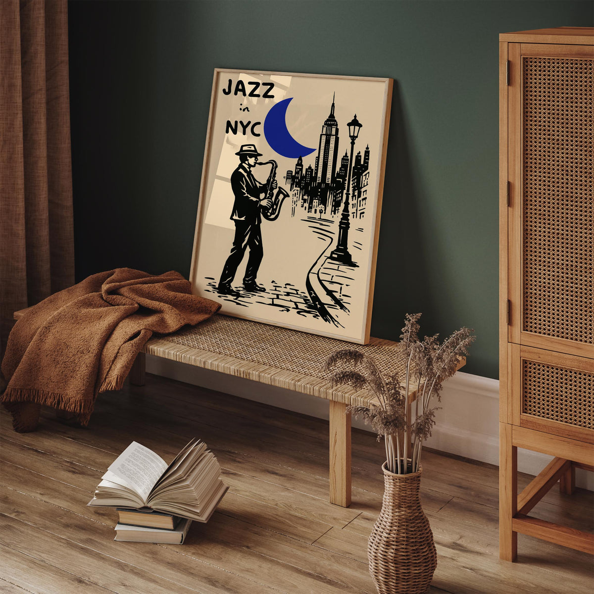 New York City Vintage Jazz Music Art Poster