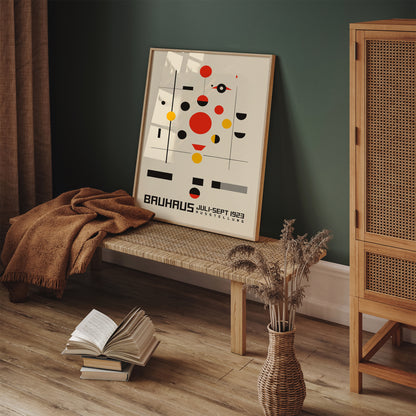 Minimalist Bauhaus Planets Poster