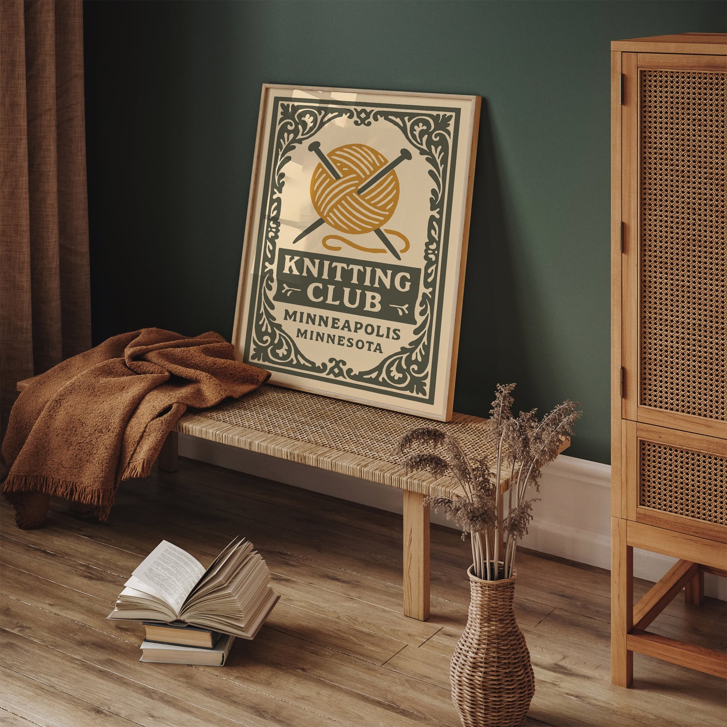 Knitting Club, Minneapolis Minnesota Print
