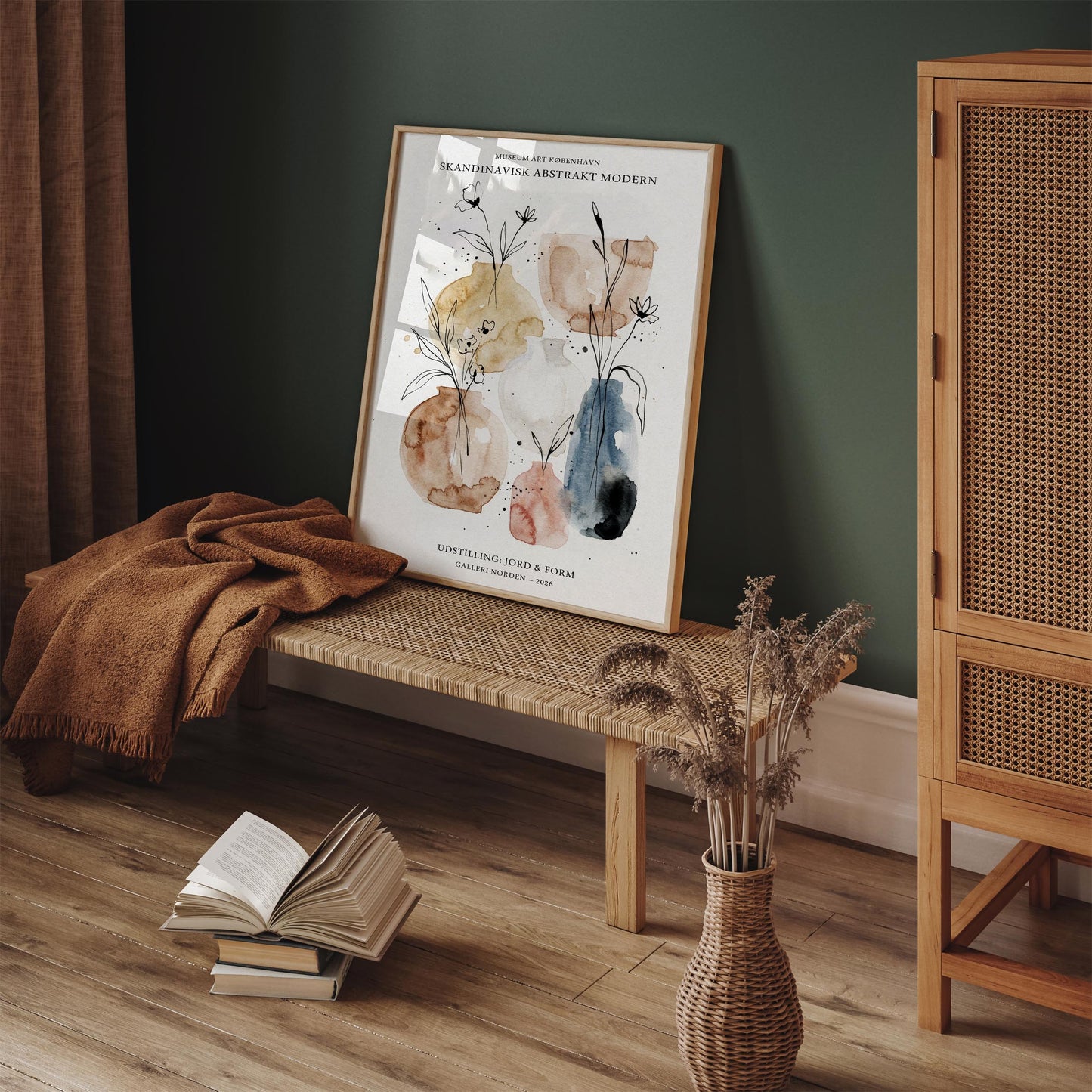 Nordic Abstract Floral Poster