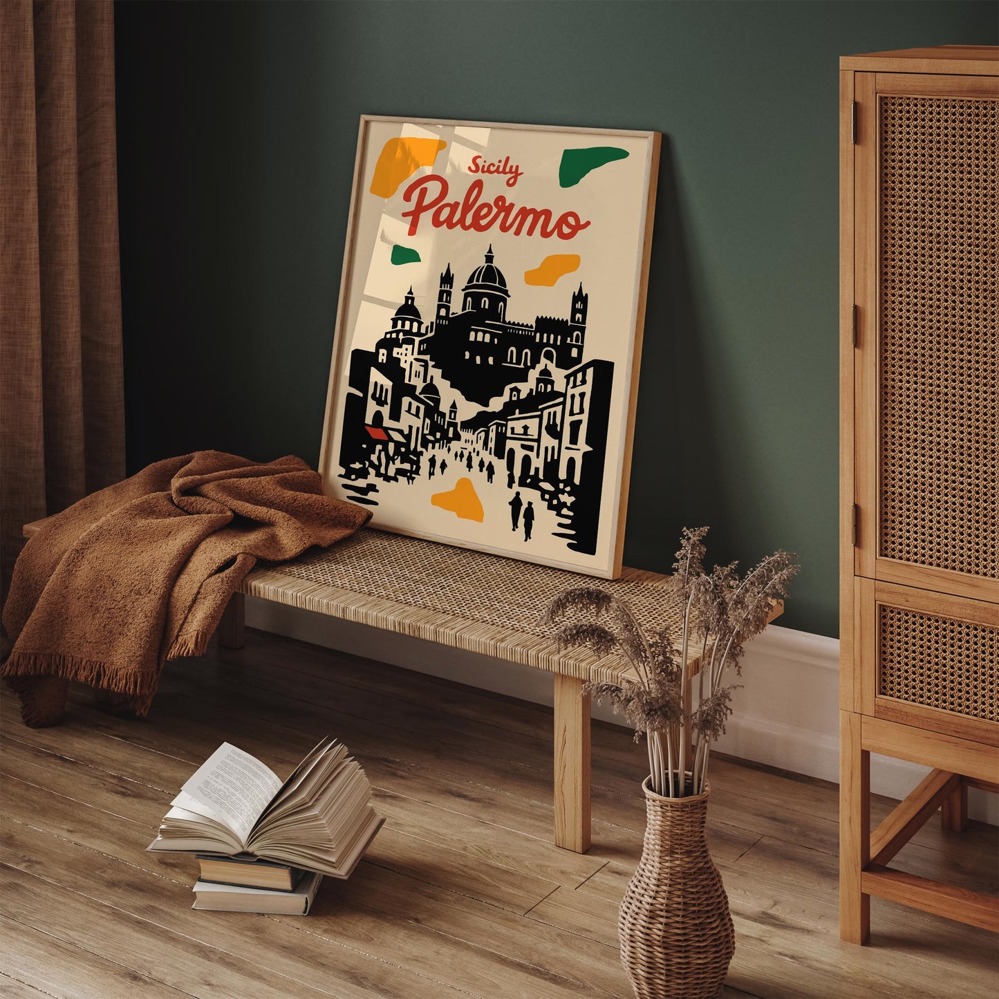Sicily Palermo Cityscape Poster