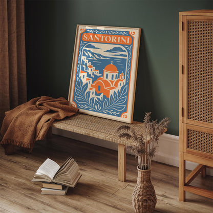 Santorini Travel Poster