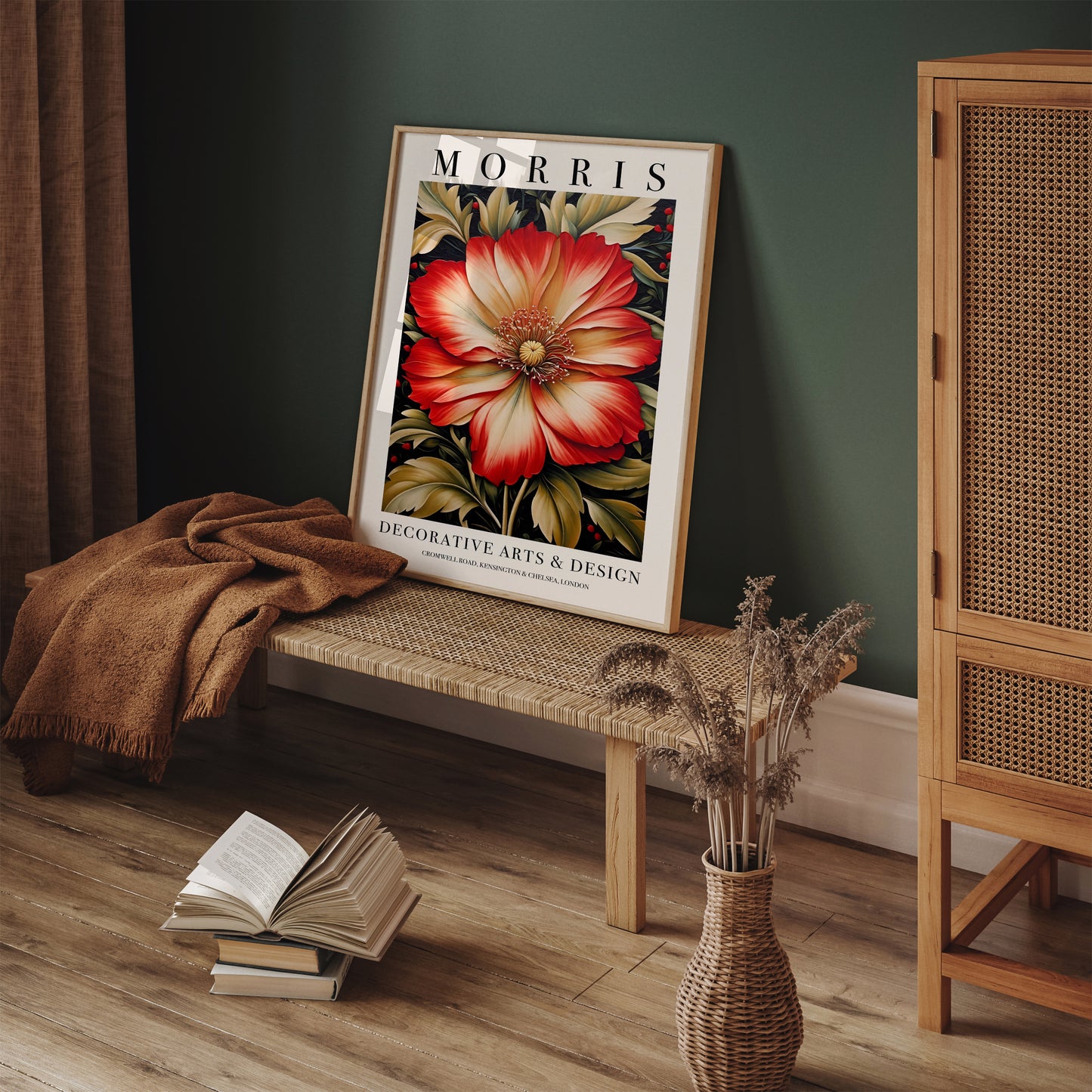 Red Flower Elegant Wall Art 2025