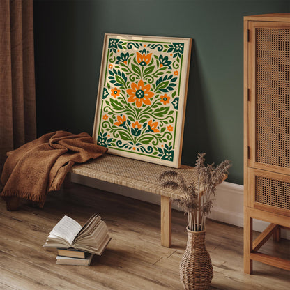 Green Floral Wall Art – Botanical Print