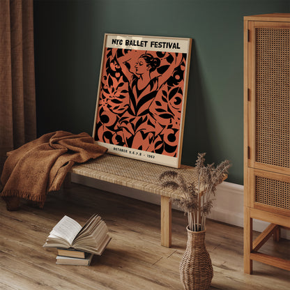 1962 NYC Ballet Festival Vintage Poster