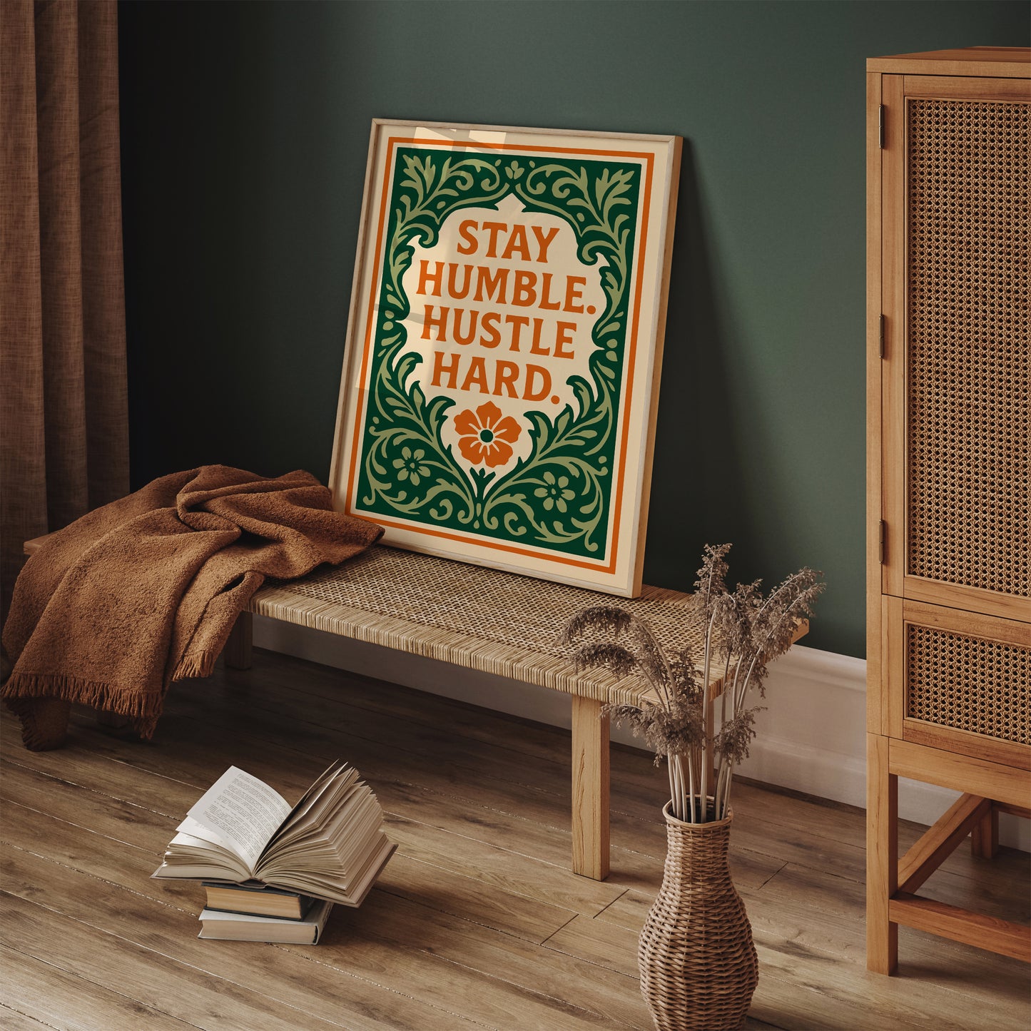 Stay Humble. Hustle Hard. Quote Art Print