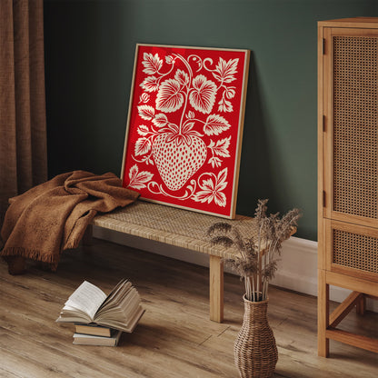 Delicious Red Strawberry Poster
