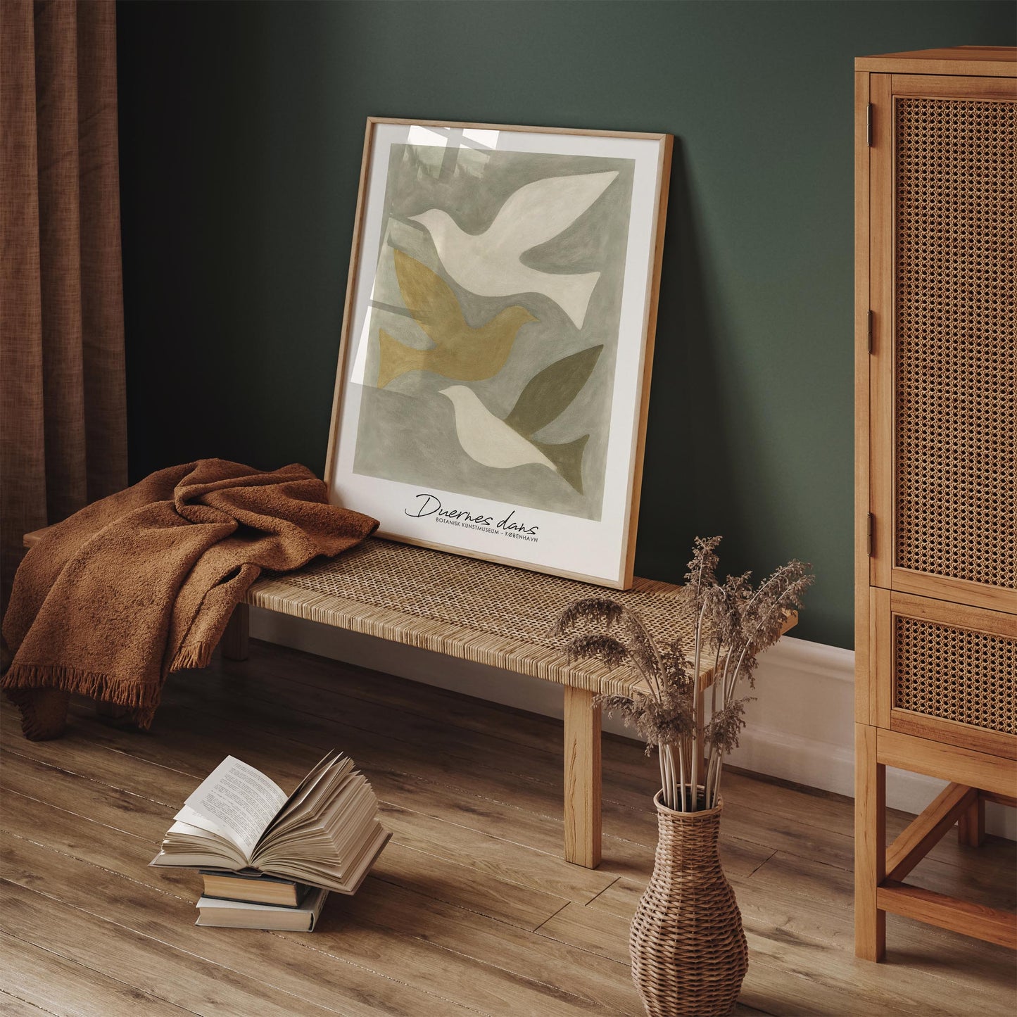 Dance of Doves Poster - Scandinavian Danish Art Print