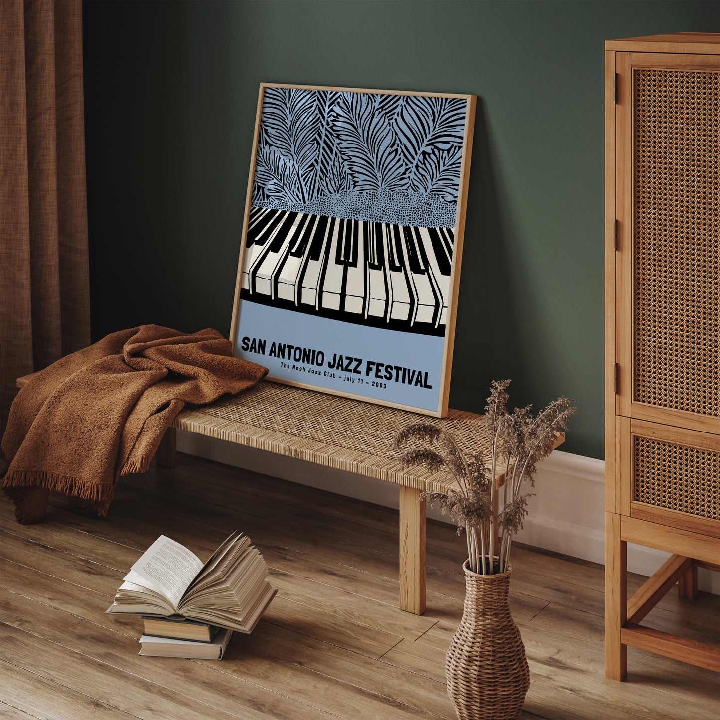 San Antonio Jazz Festival Blue Poster