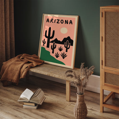 Arizona Mid Century Modern Travel Poster
