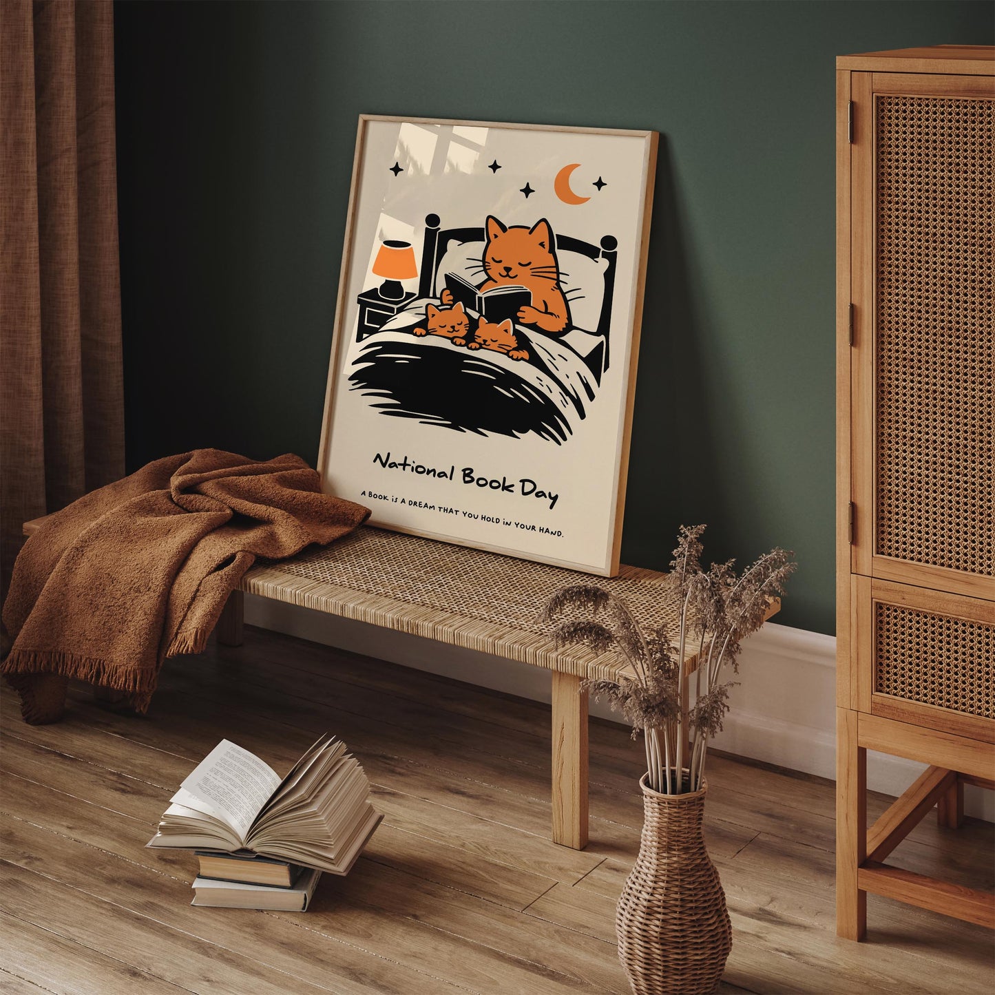 National Book Day Poster -  Book Lover Wall Art