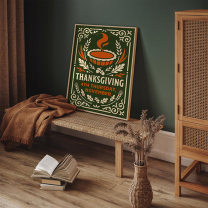 Thanksgiving 4th Thursday Nov Poster