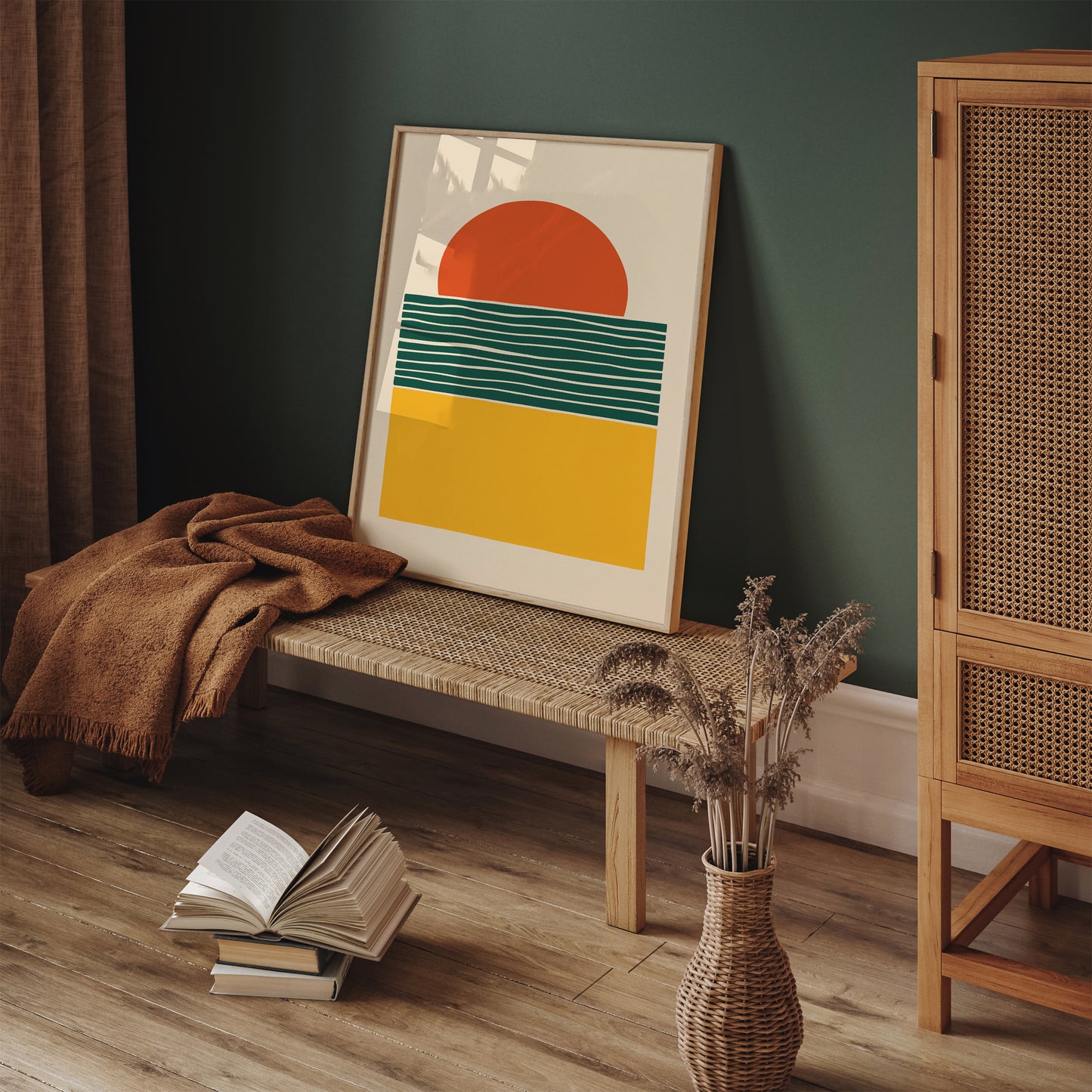 Mid Century Minimalist Sunset Poster