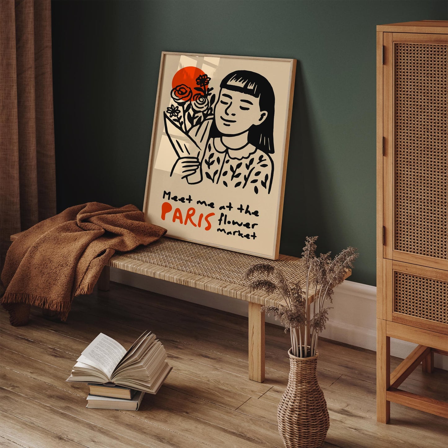 Meet me at the Paris Flower Market Poster