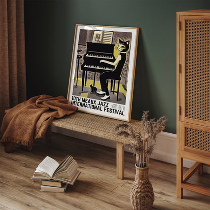 10th Meaux Jazz Festival - Piano Cat Poster