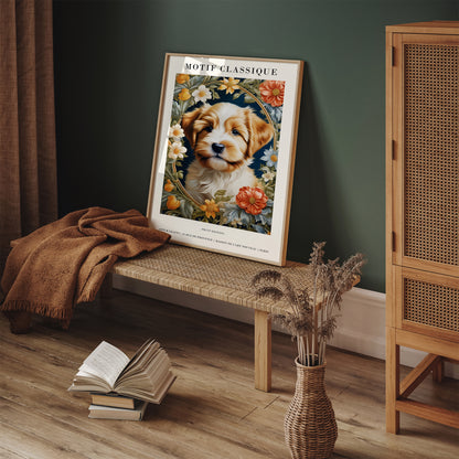 Art Nouveau Style Puppy Dog Wall Art