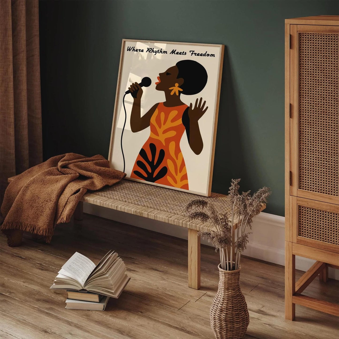 Where Rhythm Meets Freedom - Singing Woman Poster
