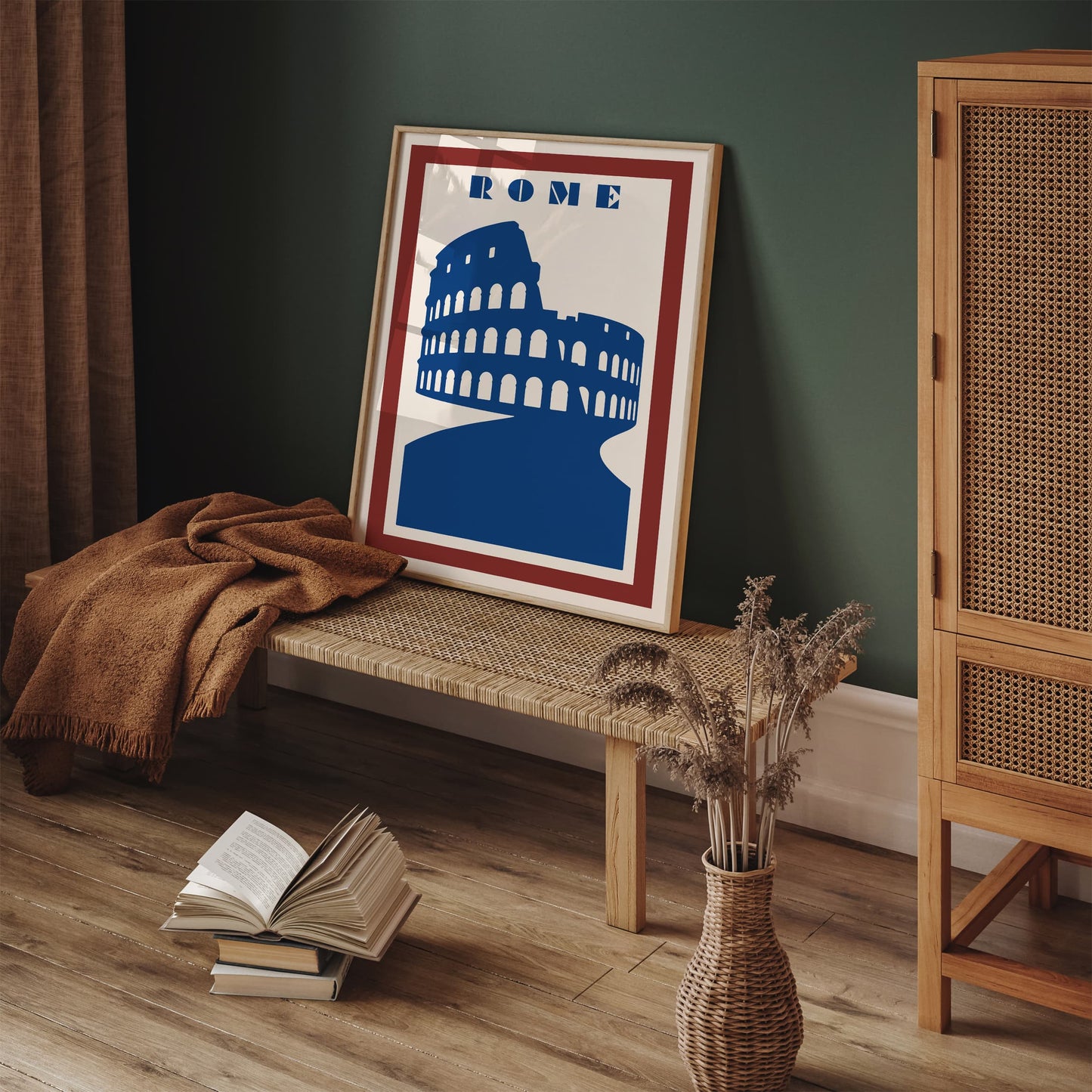 Rome Travel Poster - Retro Minimalist Wall Art