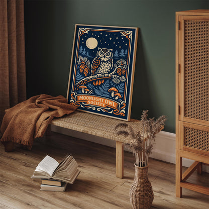 Moonlight Owl Society Poster
