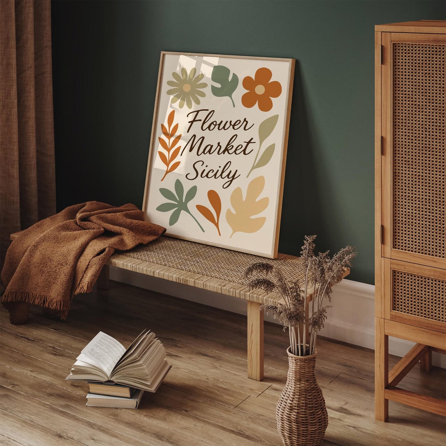 Flower Market Sicily Italy Poster