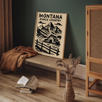 Montana Ranch City Poster