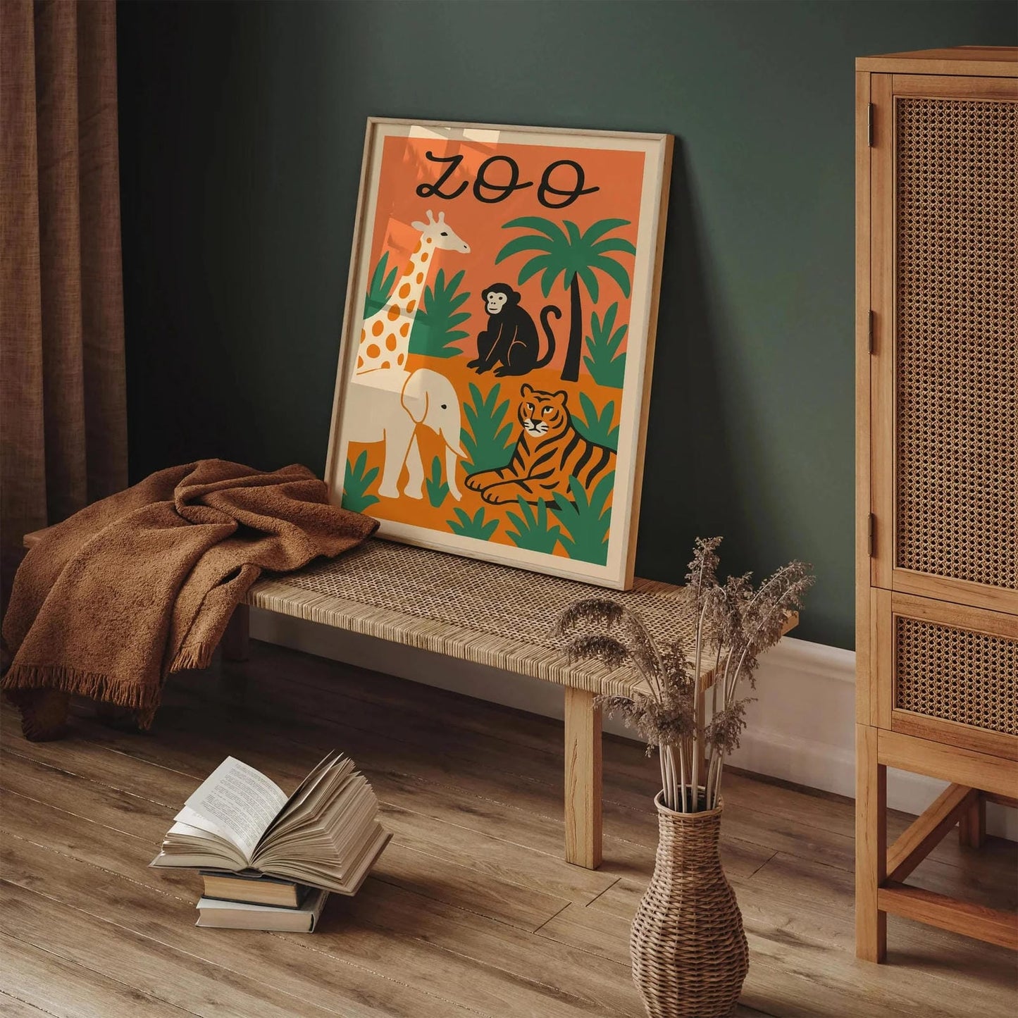 Retro Zoo Poster – Kids Room Wall Art