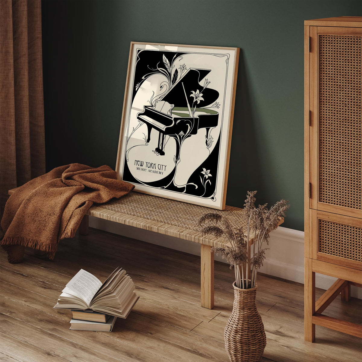 New York City Music Academy Art Nouveau Poster