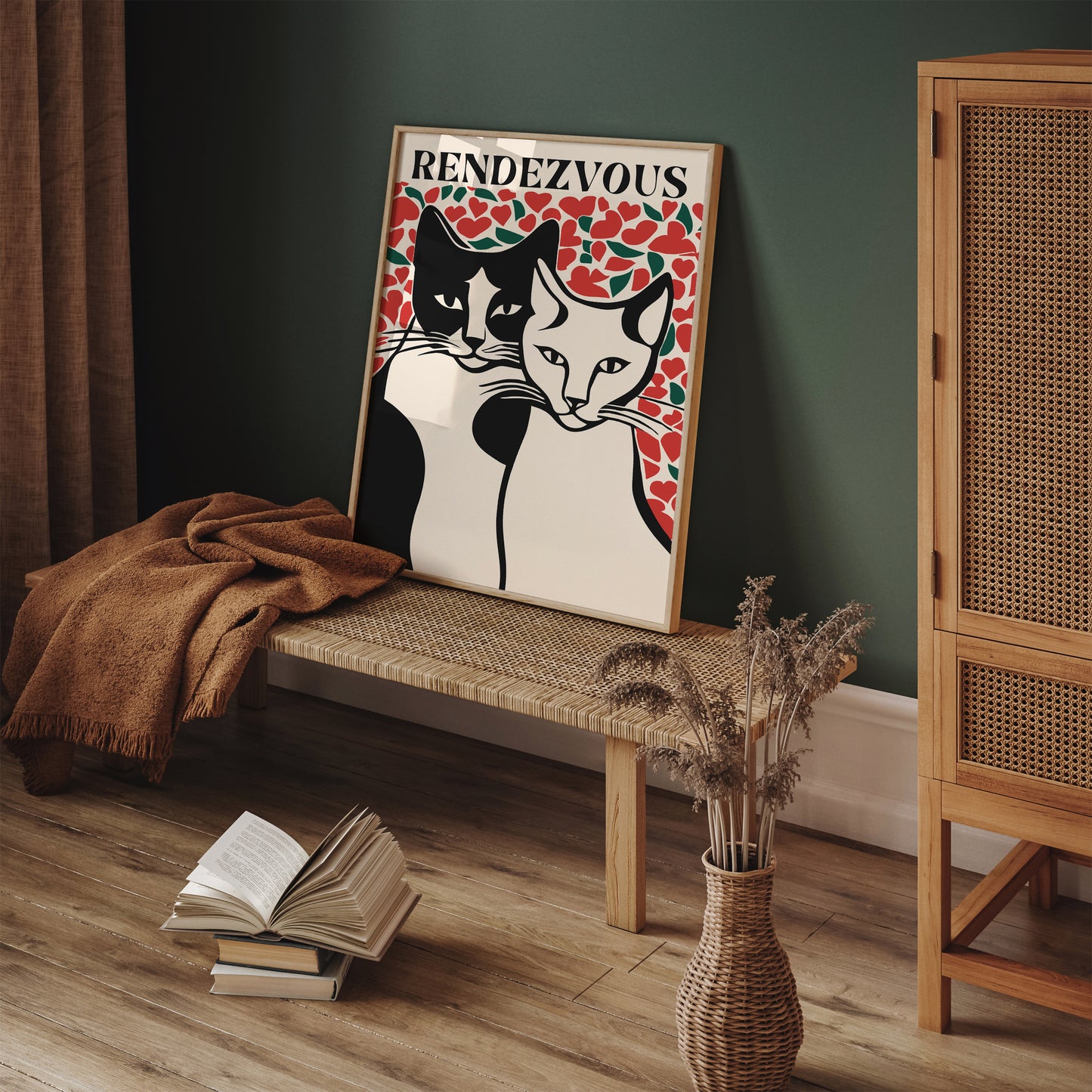 Rendevouz Cats Art Print