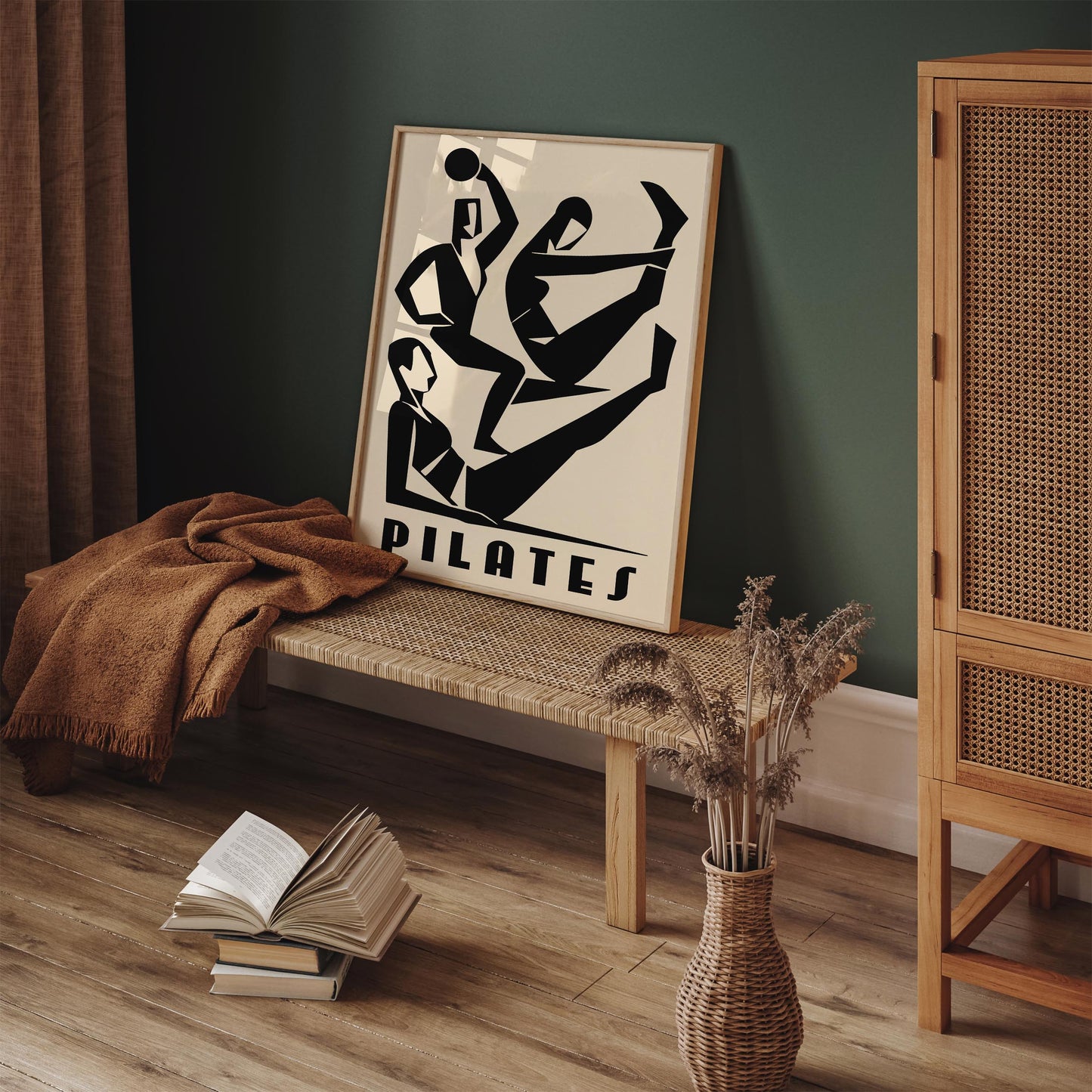 Modern Pilates Poster - Gym Wall Art Decor Print