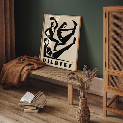 Modern Pilates Poster - Gym Wall Art Decor Print