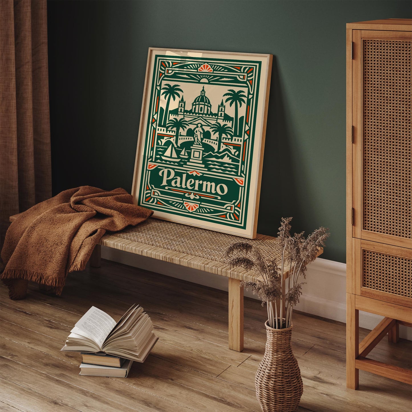 Palermo Art Deco Travel Poster – Wall Art Print