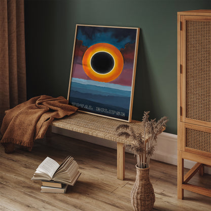 Total Eclipse Poster - Space Art Print